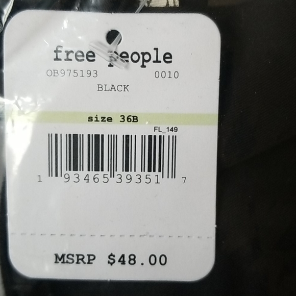 NWT Free People Ari Underwire Bra-color Black multiple sizes - Picture 13 of 13